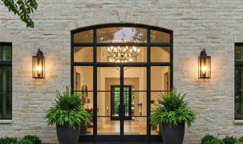 modern iron entry doors